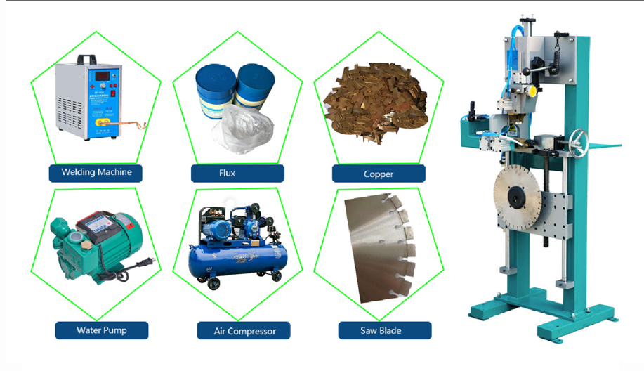 Semi-Automatic Brazing For stone cutting blade (3) Полуавтоматическая пайка для лезвия для резки камня (3)