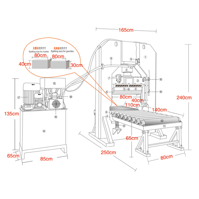 Машина для раскалывания камня в Индии Цена