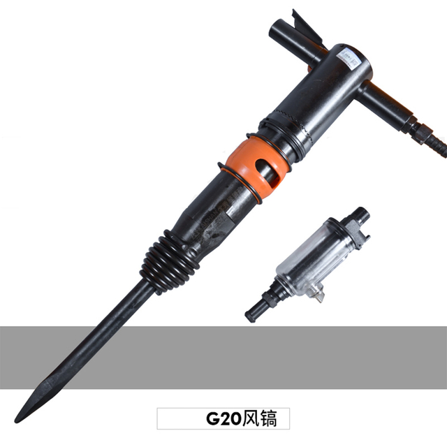 Использование пневматического молотка для добычи камня