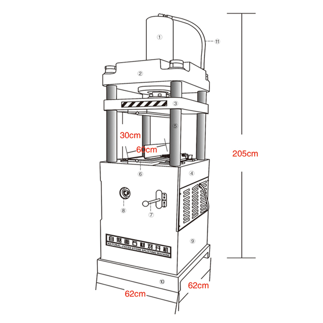 Камнекольная машина для раскалывания штамповки и грибов