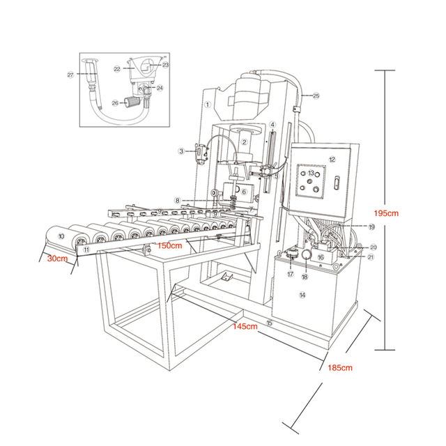 Небольшой станок для резки камня в виде подковы