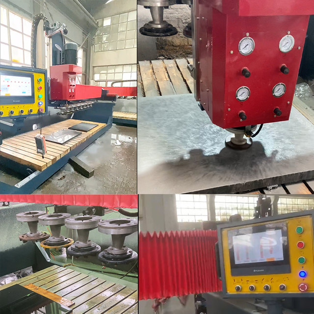 Станок для полировки камня с одной головкой и автоматической сменой головки